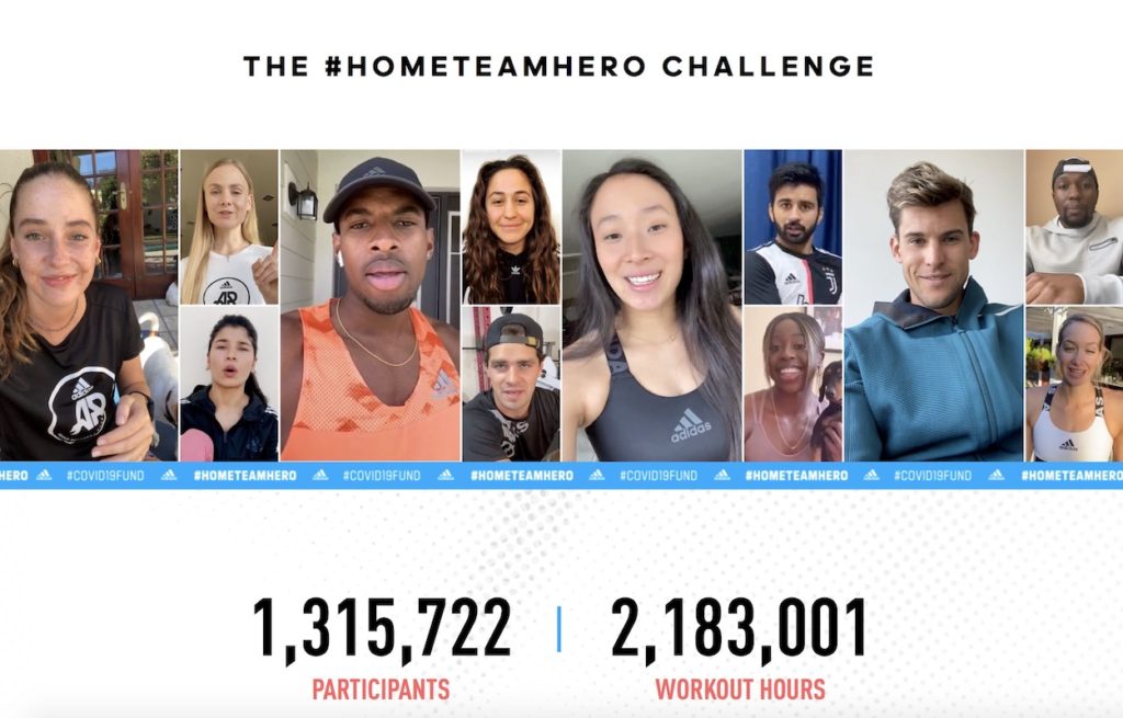 オンラインスポーツイベント、スポーツイベント、オンライン、バーチャル、THE #HOMETEAMHERO CHALLENGE、アディダス