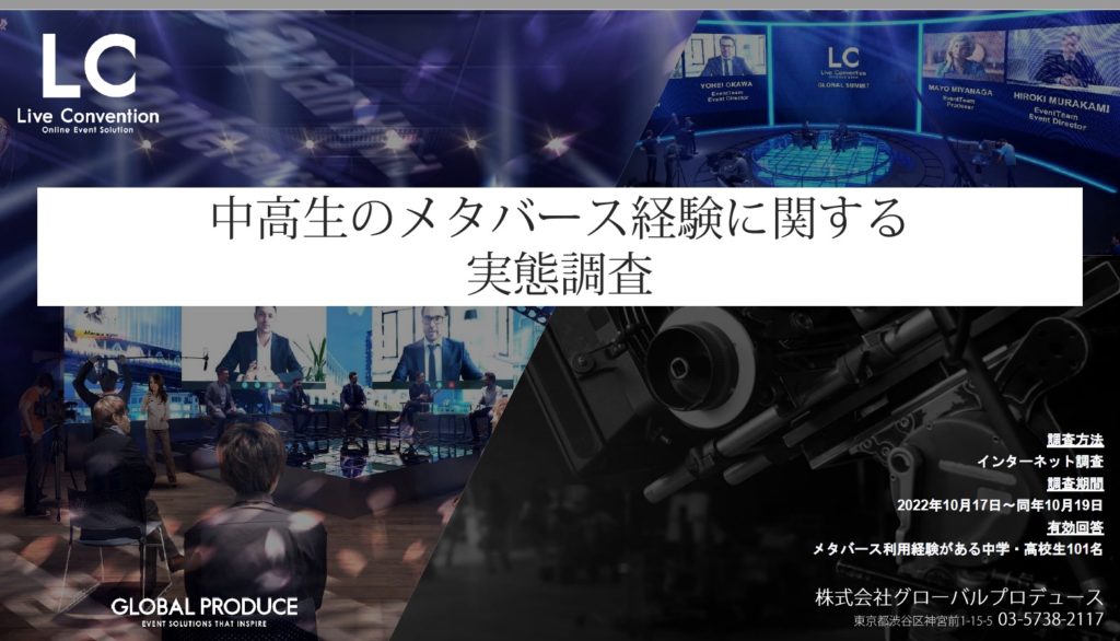 中高生のメタバース経験に関する実態調査