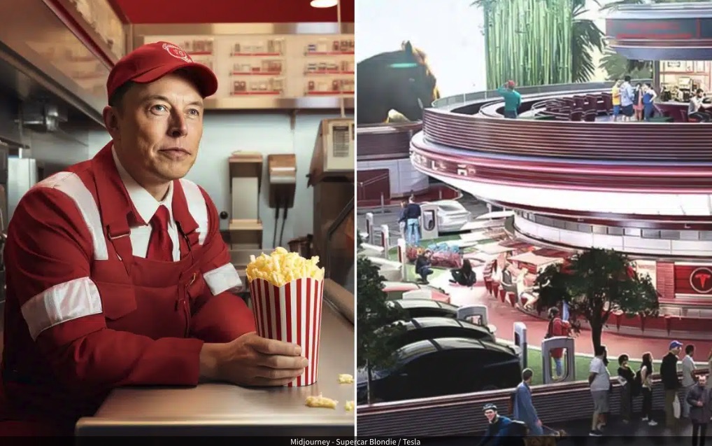 エド・ハワード作 スーパーチャージャーダイナー&ドライブイン モデル イーロン・マスク