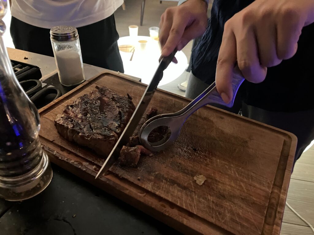 バーベキュー お肉カット