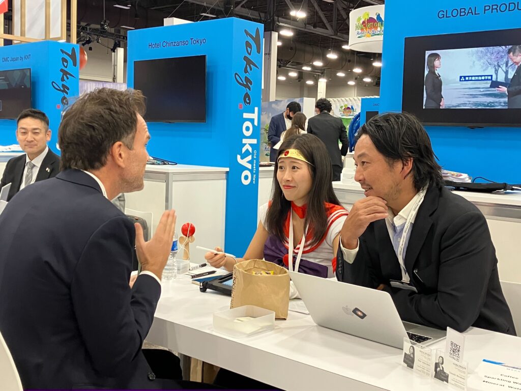 IMEX America 2023 東京ブース内 商談セッション